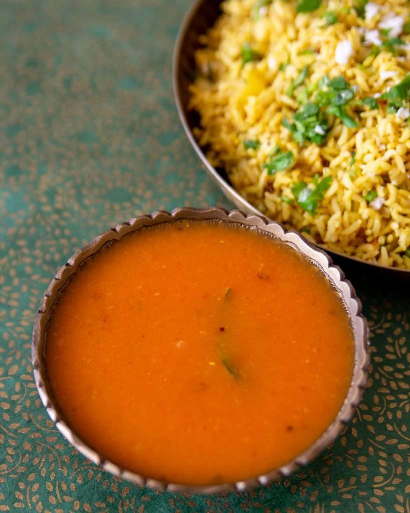 Tomato Saar with Masale Bhaat